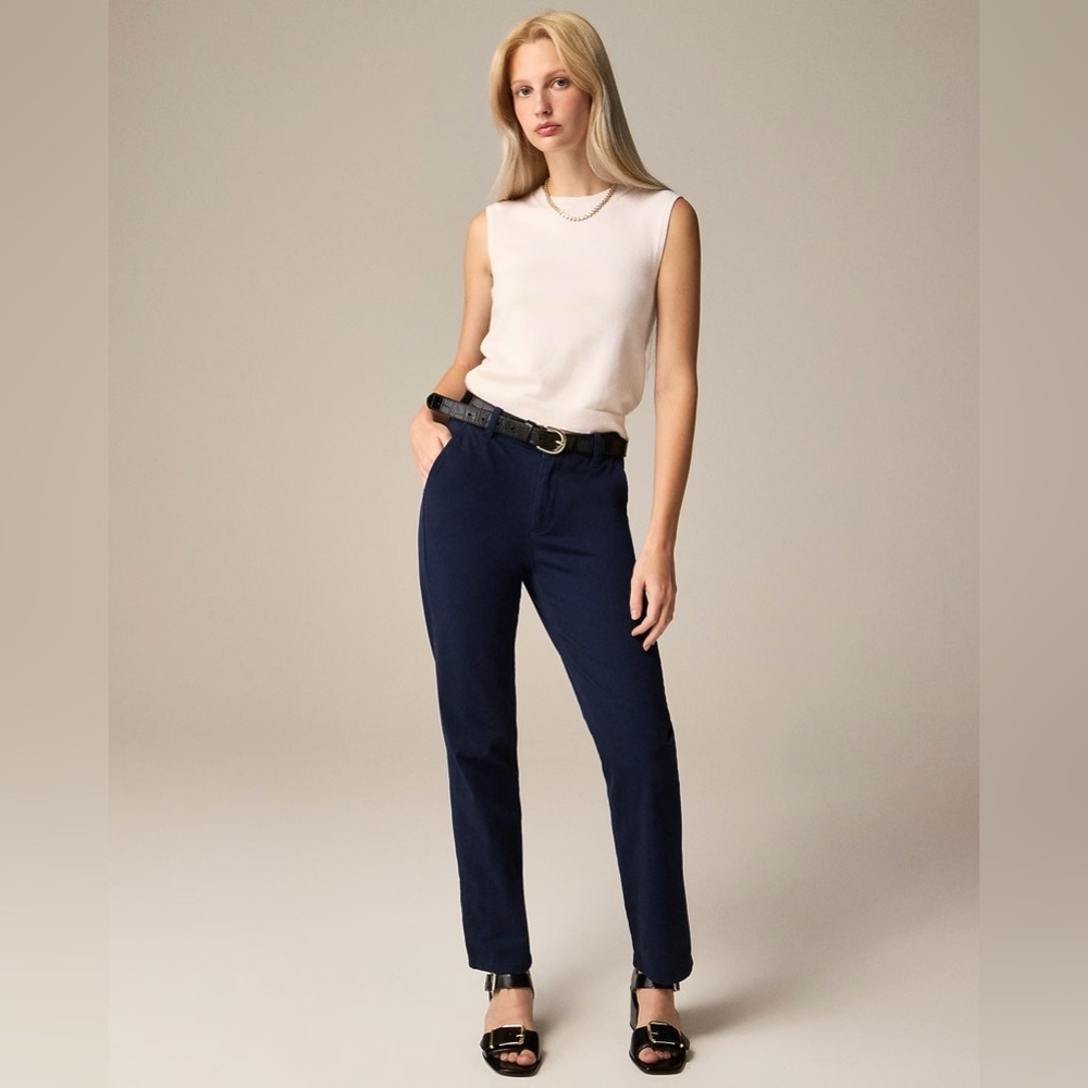 J. Crew Kate Straight-Leg Pant in Chino - Honey‎ Brown - NWT - $98 - Picture 2 of 3